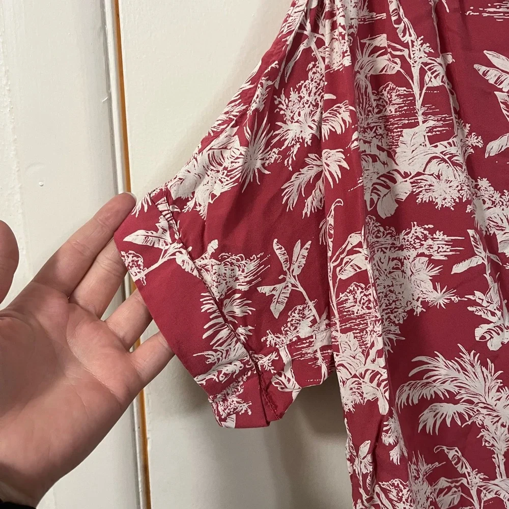 American Eagle Large cropped tie Hawaiian shirt - Picture 4 of 4